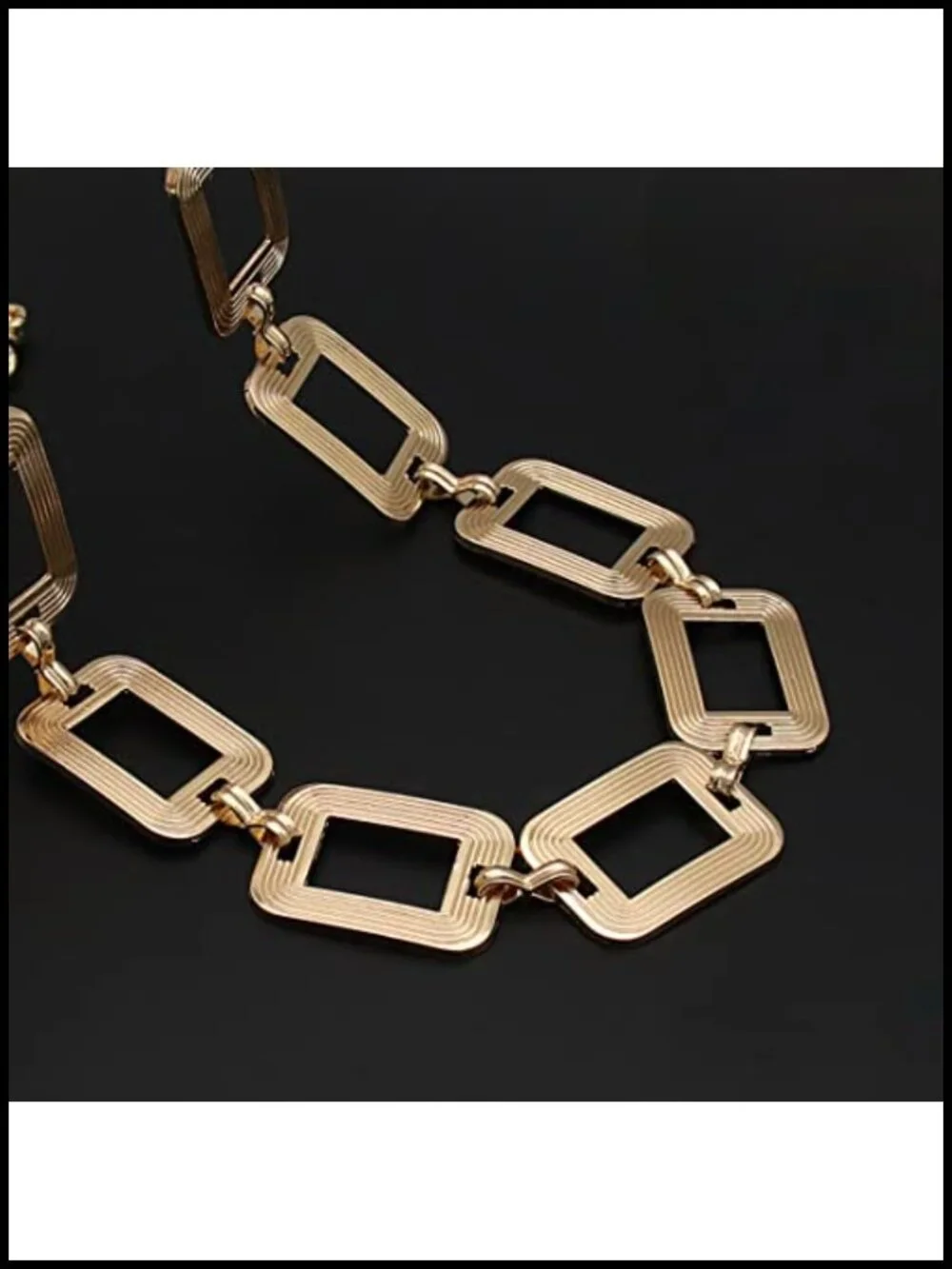Chunky Link Metal Waist Chain Belt Lobster Clasp Adjustable
